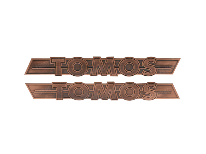 Tank Aufkleber Satz Tomos / Universal RealMetal® Kupfer main